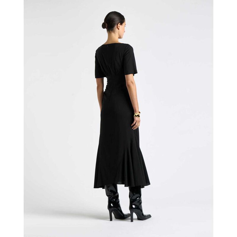 Cue Short Sleeve Ruched Midi Dress image number 1